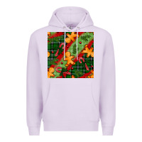 Lilac christmas gingerbread man and candy cane seamless pattern Premium Hoodie - BundleAndBundleShop