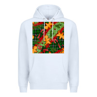 White christmas gingerbread man and candy cane seamless pattern Premium Hoodie - BundleAndBundleShop