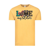 Vintage Mustard armed forces day love my soldier Vintage Tee - Artiststas