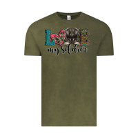 Vintage Olive armed forces day love my soldier Vintage Tee - Artiststas