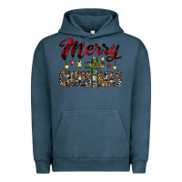 Pigment Midnight Navy merry christmas Urban Hoodie - JahusDesignShop