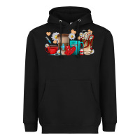 Black Nurse coffee cups Heavyweight Hoodie - texasbilliewilder