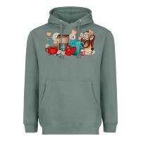 Sage Nurse coffee cups Heavyweight Hoodie - texasbilliewilder