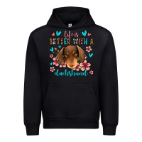 Black life is better with a dachshund Urban Hoodie - Jasminsmagicworld