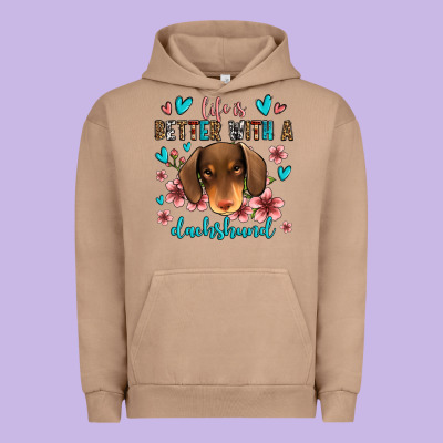 Life Is Better With A Dachshund Urban Hoodie Designed By Jasminsmagicworld