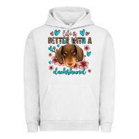 Pigment Lunar Rock life is better with a dachshund Urban Hoodie - Jasminsmagicworld