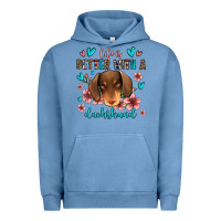 Pigment Pebble Blue life is better with a dachshund Urban Hoodie - Jasminsmagicworld
