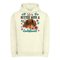Pigment Pistachio life is better with a dachshund Urban Hoodie - Jasminsmagicworld