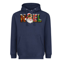 Navy Western Noel Santa Claus Heavyweight Hoodie - RanaPortraitStore