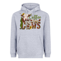 Heather Grey coffee then cows Heavyweight Hoodie - texasbilliewilder