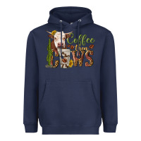 Navy coffee then cows Heavyweight Hoodie - texasbilliewilder
