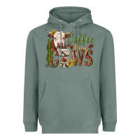 Sage coffee then cows Heavyweight Hoodie - texasbilliewilder