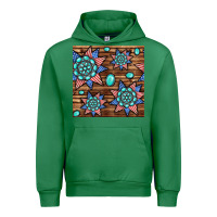 Emerald 4th of july turquoise gemstone seamless pattern Urban Hoodie - BundleAndBundleShop
