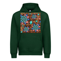 Forest Green 4th of july turquoise gemstone seamless pattern Urban Hoodie - BundleAndBundleShop