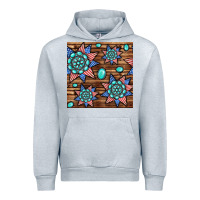 Heather Grey 4th of july turquoise gemstone seamless pattern Urban Hoodie - BundleAndBundleShop