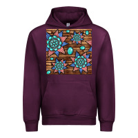 Mauve Wine 4th of july turquoise gemstone seamless pattern Urban Hoodie - BundleAndBundleShop