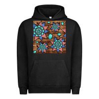 Pigment Black 4th of july turquoise gemstone seamless pattern Urban Hoodie - BundleAndBundleShop