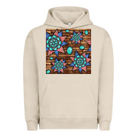 Pigment French Oak 4th of july turquoise gemstone seamless pattern Urban Hoodie - BundleAndBundleShop