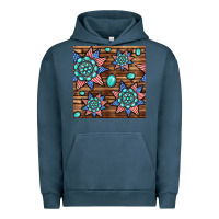 Pigment Midnight Navy 4th of july turquoise gemstone seamless pattern Urban Hoodie - BundleAndBundleShop