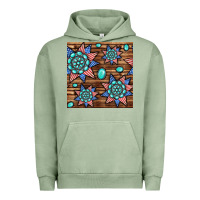 Pigment Oil Green 4th of july turquoise gemstone seamless pattern Urban Hoodie - BundleAndBundleShop