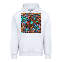 White 4th of july turquoise gemstone seamless pattern Urban Hoodie - BundleAndBundleShop