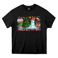 Black Jingle All The Way Heavy Core Tee - CowhideDigitalArt