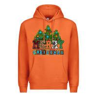 Carrot merry christmas with christmas trees Premium Hoodie - AdoDesignShop
