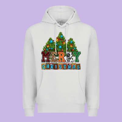Merry Christmas With Christmas Trees Premium Hoodie Designed By Adodesignshop