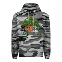 Slate Camo merry christmas with christmas trees Premium Hoodie - AdoDesignShop