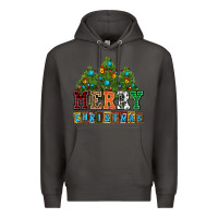 Smoke merry christmas with christmas trees Premium Hoodie - AdoDesignShop