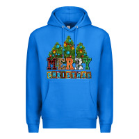 True Royal merry christmas with christmas trees Premium Hoodie - AdoDesignShop