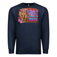 Navy sorry ladies my heart belongs to mommy highland cow and calf Premium Sweatshirt - RanaPortraitStore