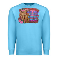 Ocean Blue sorry ladies my heart belongs to mommy highland cow and calf Premium Sweatshirt - RanaPortraitStore