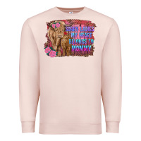 Pale Pink sorry ladies my heart belongs to mommy highland cow and calf Premium Sweatshirt - RanaPortraitStore