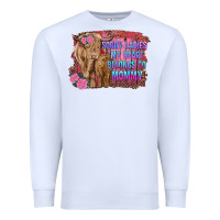 White sorry ladies my heart belongs to mommy highland cow and calf Premium Sweatshirt - RanaPortraitStore