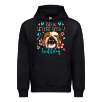 Black life is better with a bulldog Urban Hoodie - Jasminsmagicworld