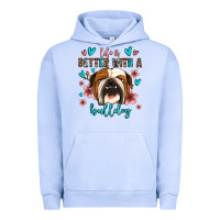 Pigment Grape Ice life is better with a bulldog Urban Hoodie - Jasminsmagicworld
