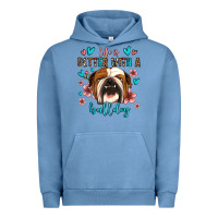 Pigment Pebble Blue life is better with a bulldog Urban Hoodie - Jasminsmagicworld