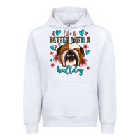 White life is better with a bulldog Urban Hoodie - Jasminsmagicworld