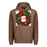 Chestnut Christmas Santa Claus Seamless Pattern Premium Hoodie - BundleAndBundleShop