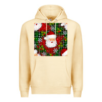 Pina Colada Christmas Santa Claus Seamless Pattern Premium Hoodie - BundleAndBundleShop