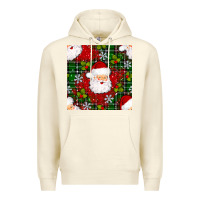 Sandshell Christmas Santa Claus Seamless Pattern Premium Hoodie - BundleAndBundleShop