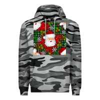 Slate Camo Christmas Santa Claus Seamless Pattern Premium Hoodie - BundleAndBundleShop