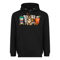 Black collie dog coffee cups Heavyweight Hoodie - texasbilliewilder