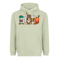 Matcha collie dog coffee cups Heavyweight Hoodie - texasbilliewilder