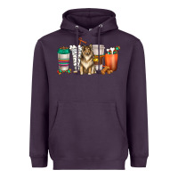 Plum collie dog coffee cups Heavyweight Hoodie - texasbilliewilder