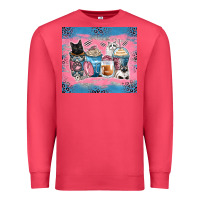Cardinal cat coffee cups Premium Sweatshirt - Zillion Design Studio
