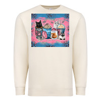 Sandshell cat coffee cups Premium Sweatshirt - Zillion Design Studio