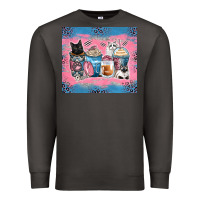 Smoke cat coffee cups Premium Sweatshirt - Zillion Design Studio