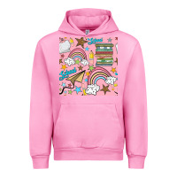 Fuchsia Pink school with rainbow seamless pattern Urban Hoodie - BundleAndBundleShop
